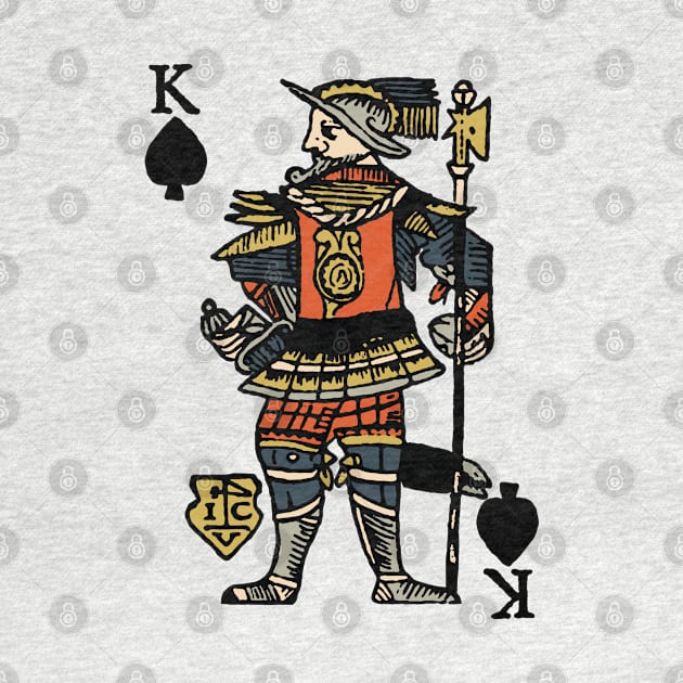 Original Standard Character of Playing Card King of Spades by KewaleeTee